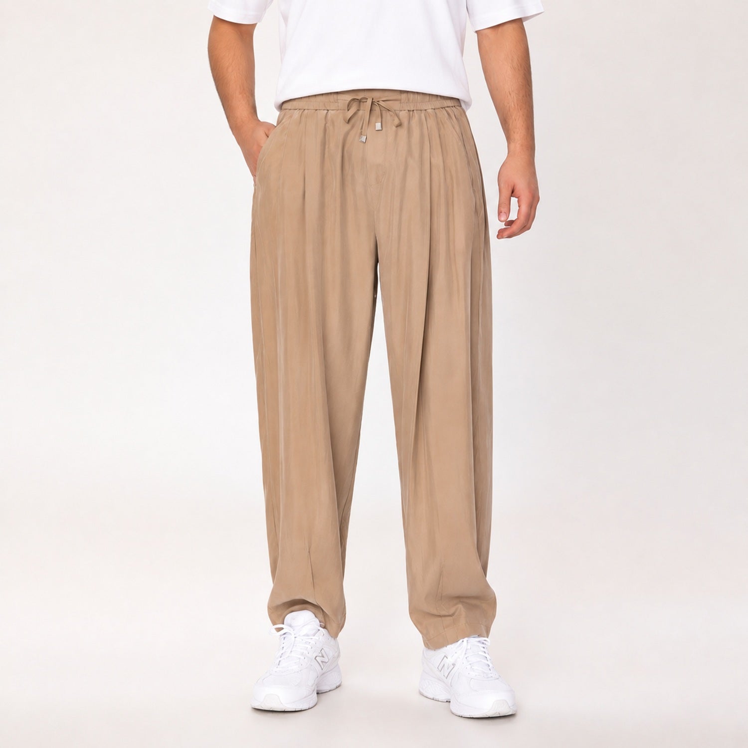 Pantalon large décontracté