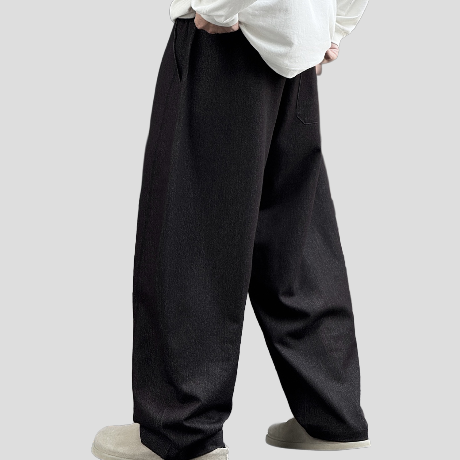 Pantalon ample décontracté avec taille élastique