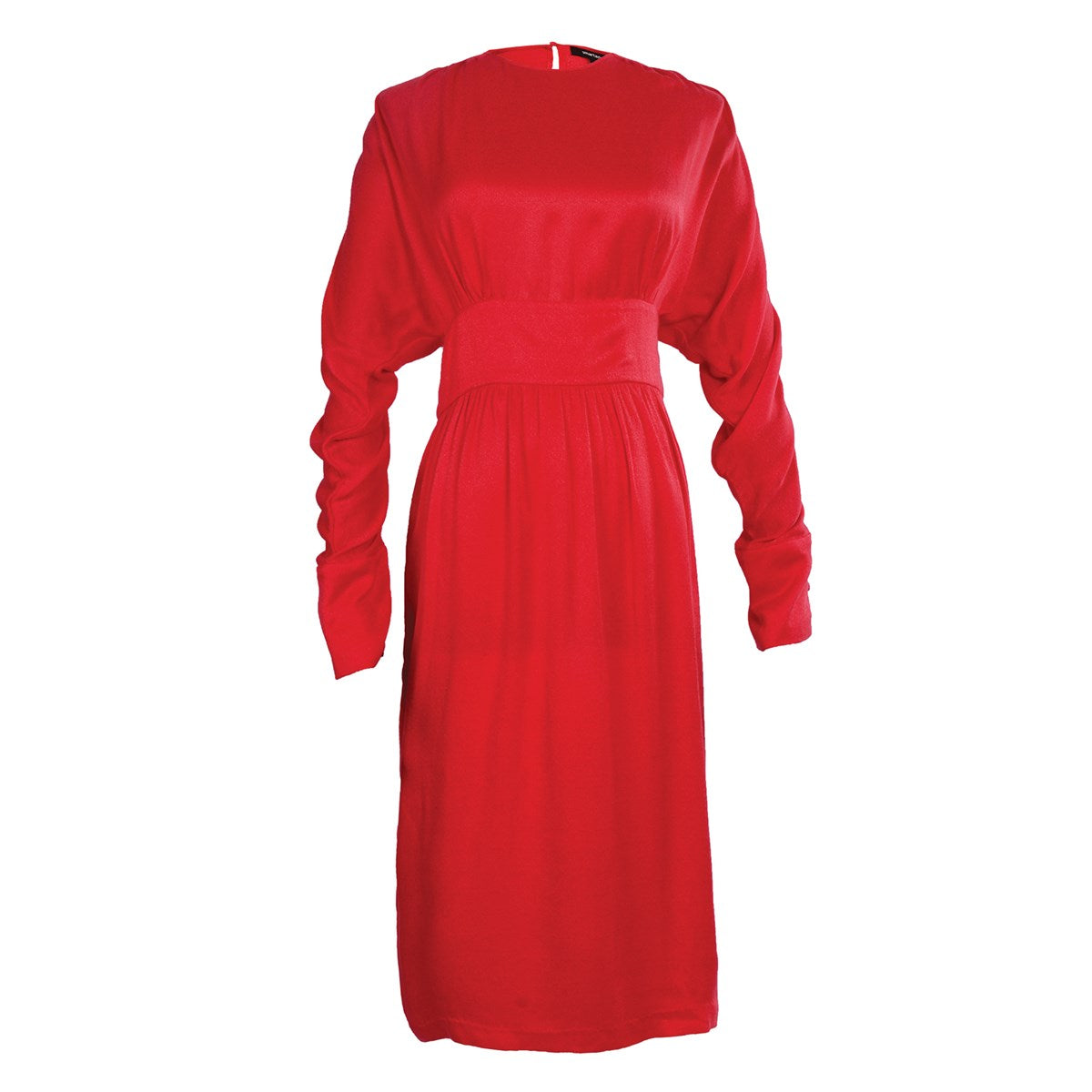 Robe cintrée manches longues épaules dénudées