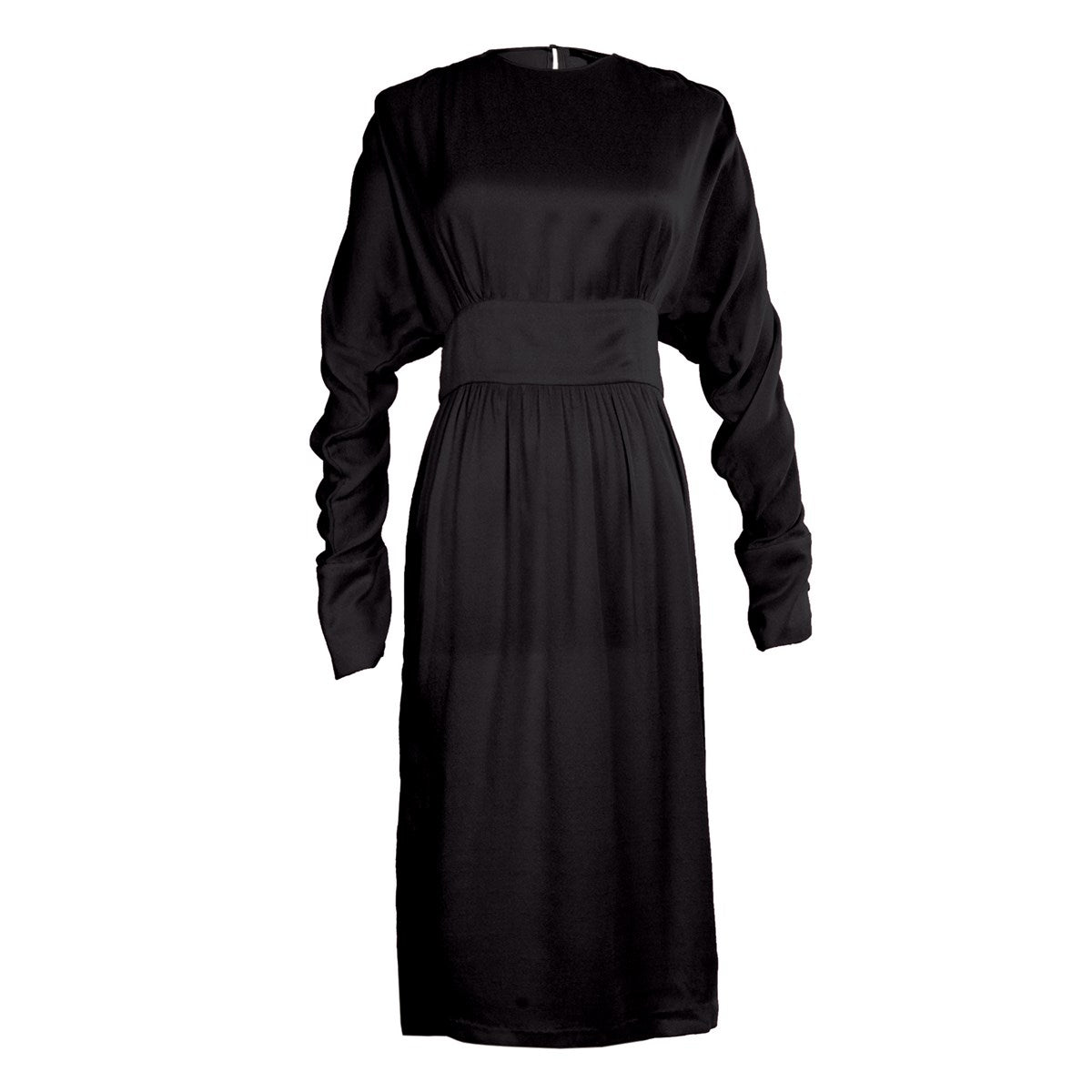 Robe cintrée manches longues épaules dénudées