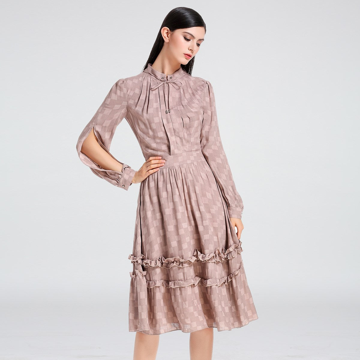 Robe- blouse mi-longue évasée