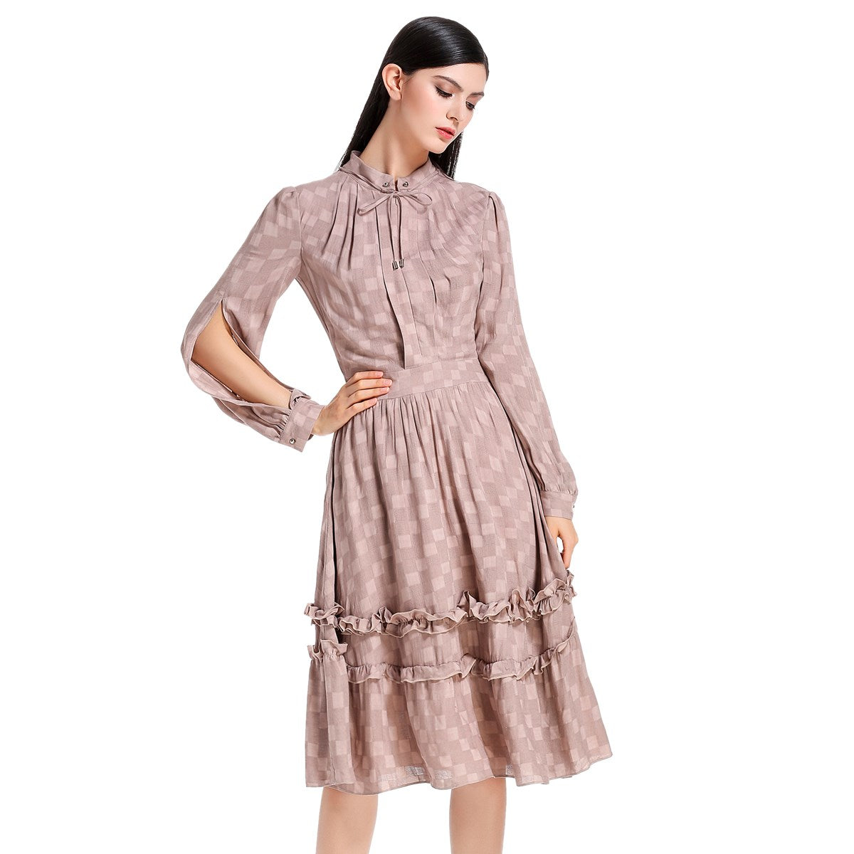 Robe- blouse mi-longue évasée