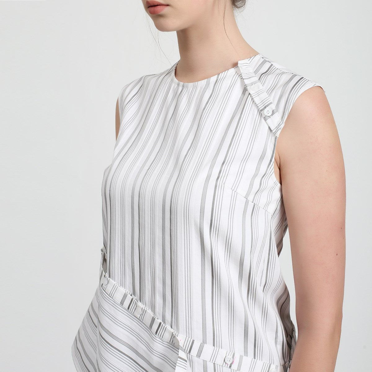 Top asymétrique à rayures