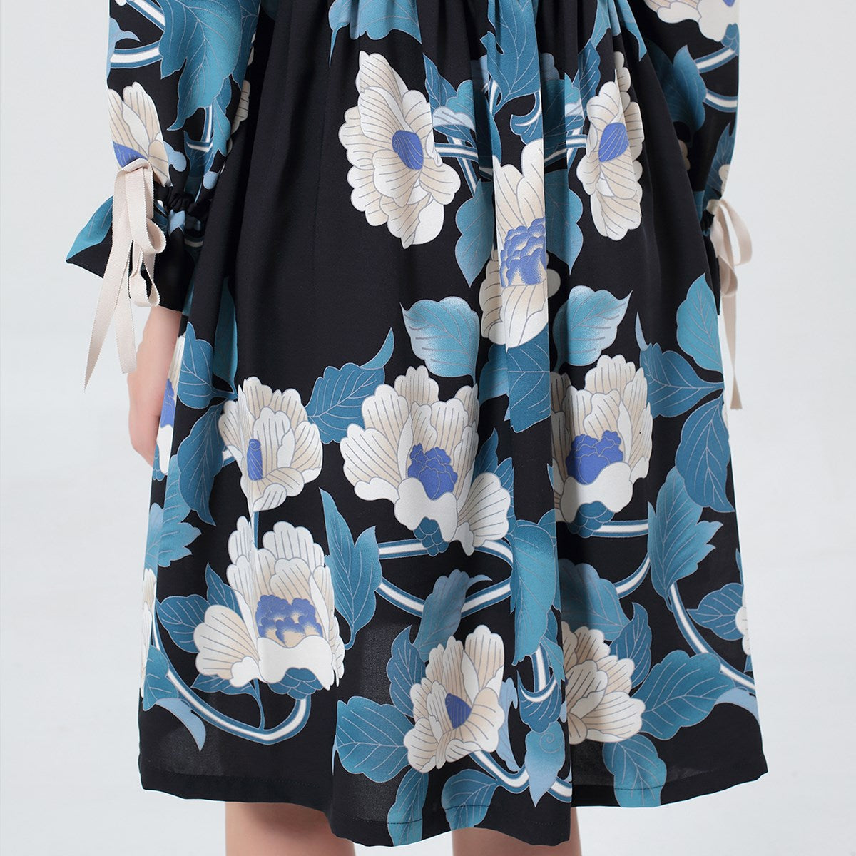 Robe-Blouse mi-longue à imprimé floral