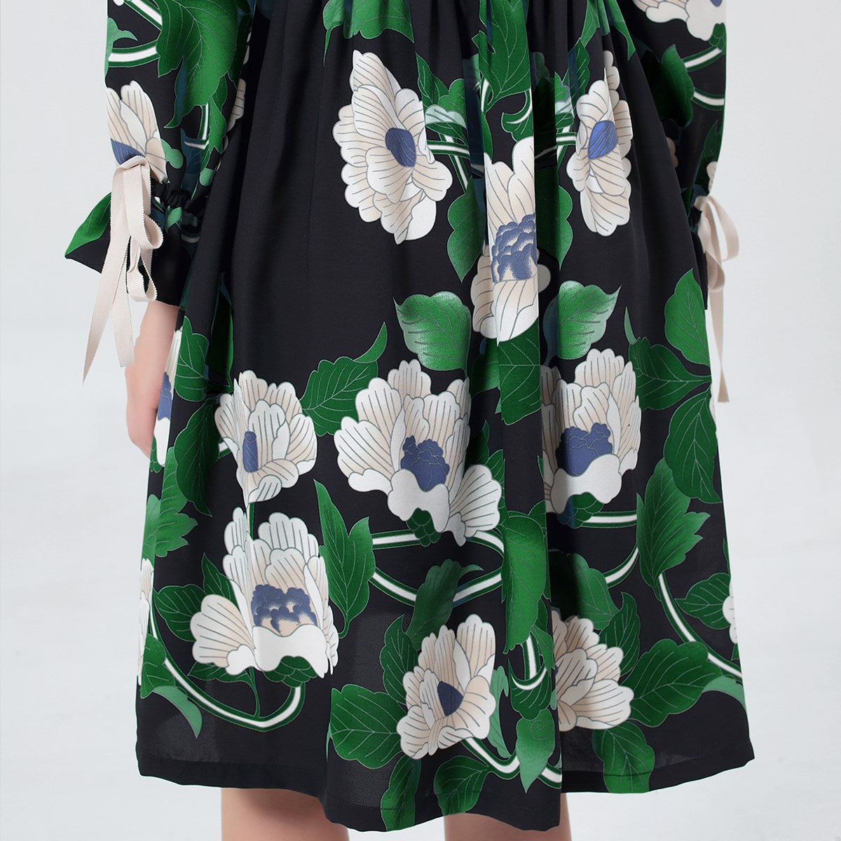 Robe-Blouse mi-longue à imprimé floral