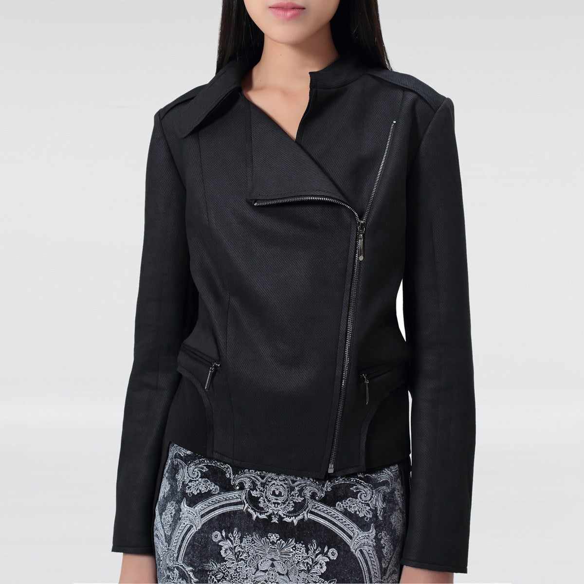 Blouson type Perfecto en suédine
