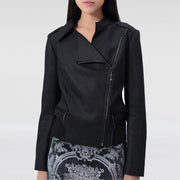Blouson type Perfecto en suédine