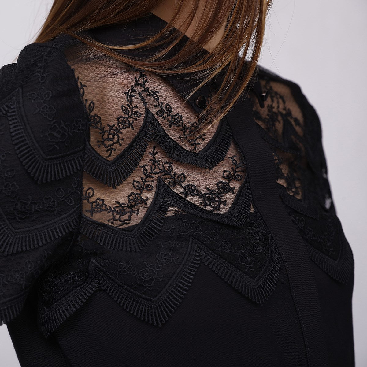 Chemise empiècement dentelle