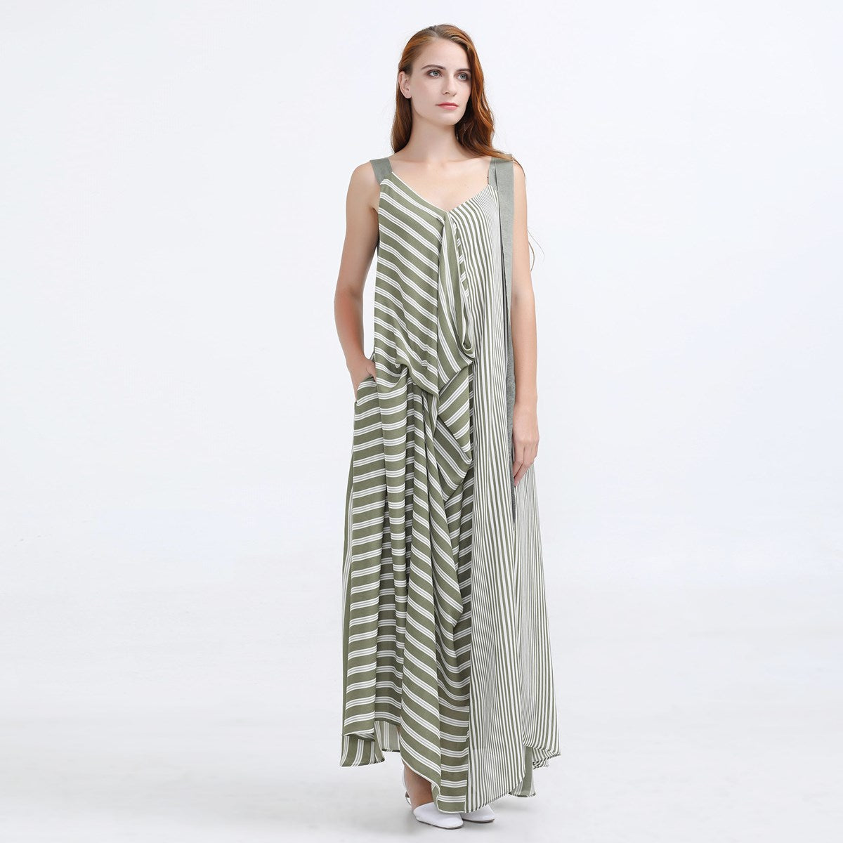 Robe de cocktail mélangée à imprimé maxi