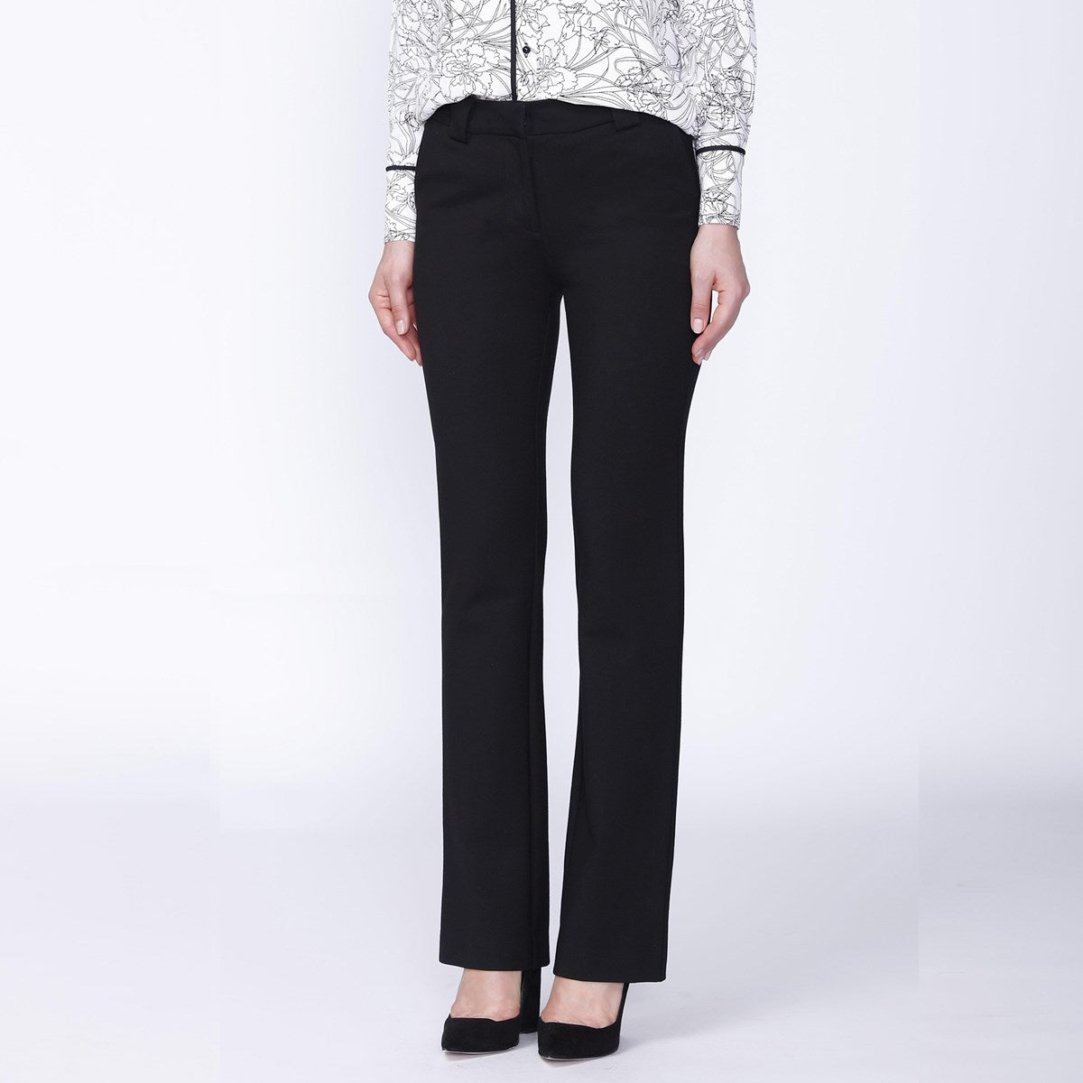 Pantalon droit en jersey épais