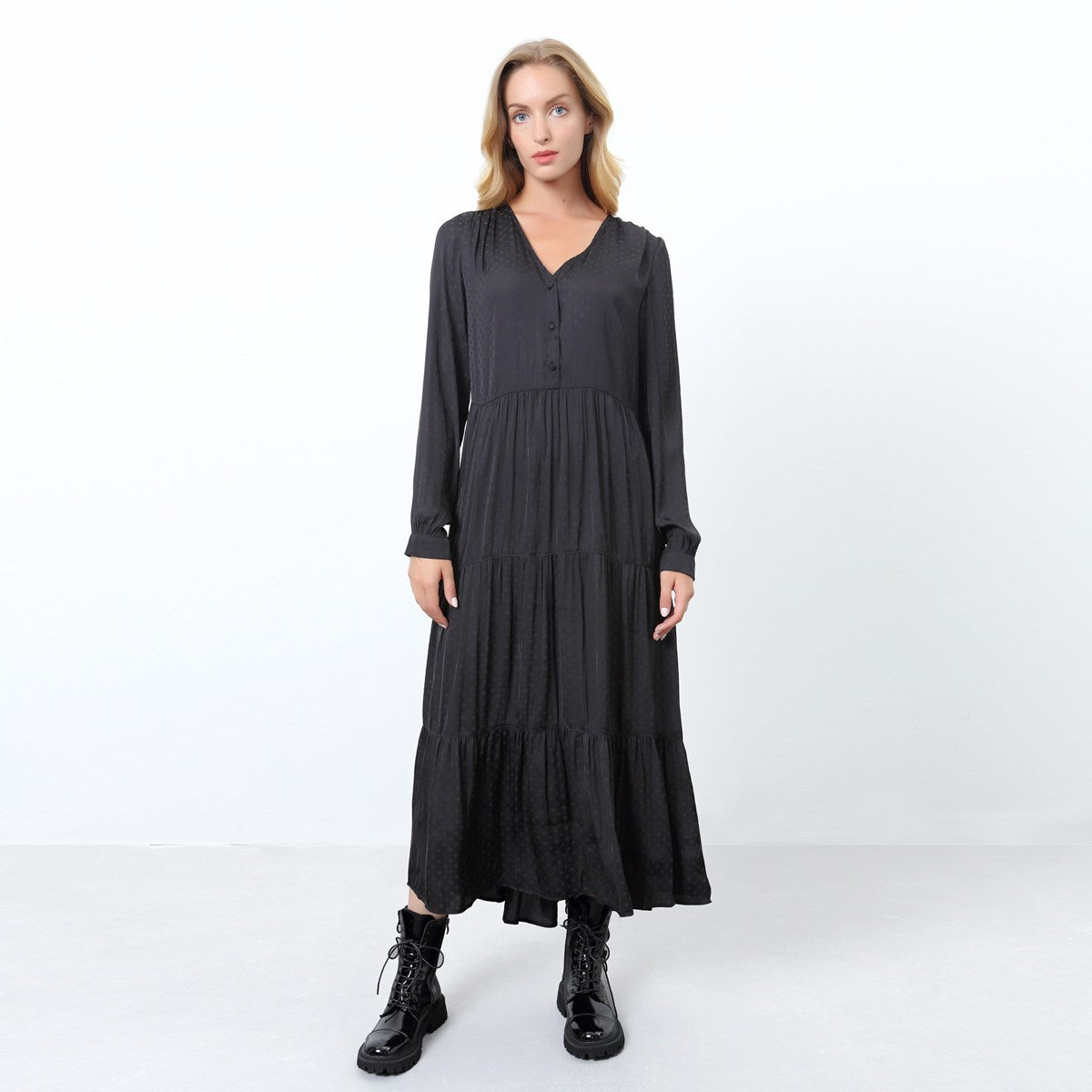 Robe-blouse ample de style rétro