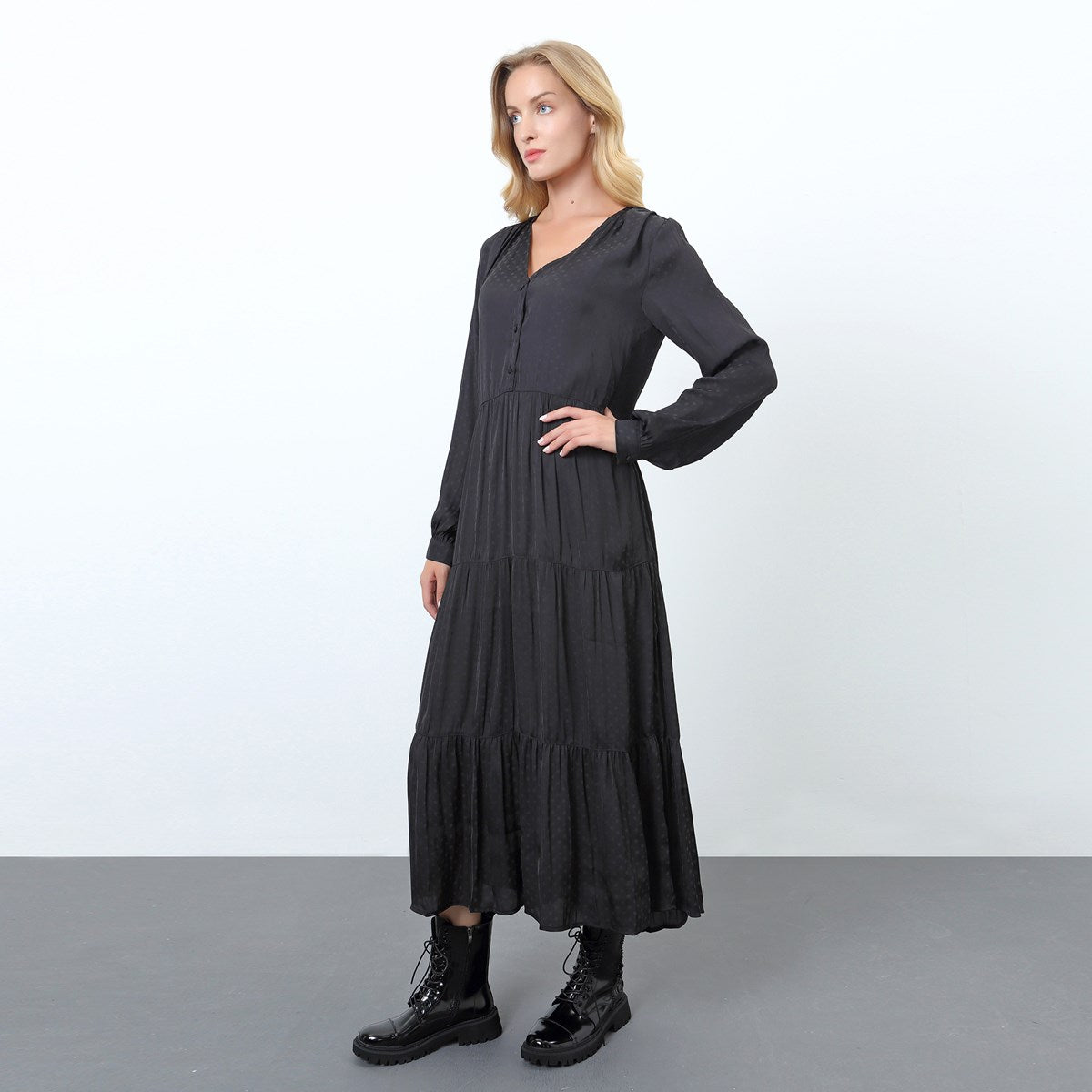 Robe-blouse ample de style rétro
