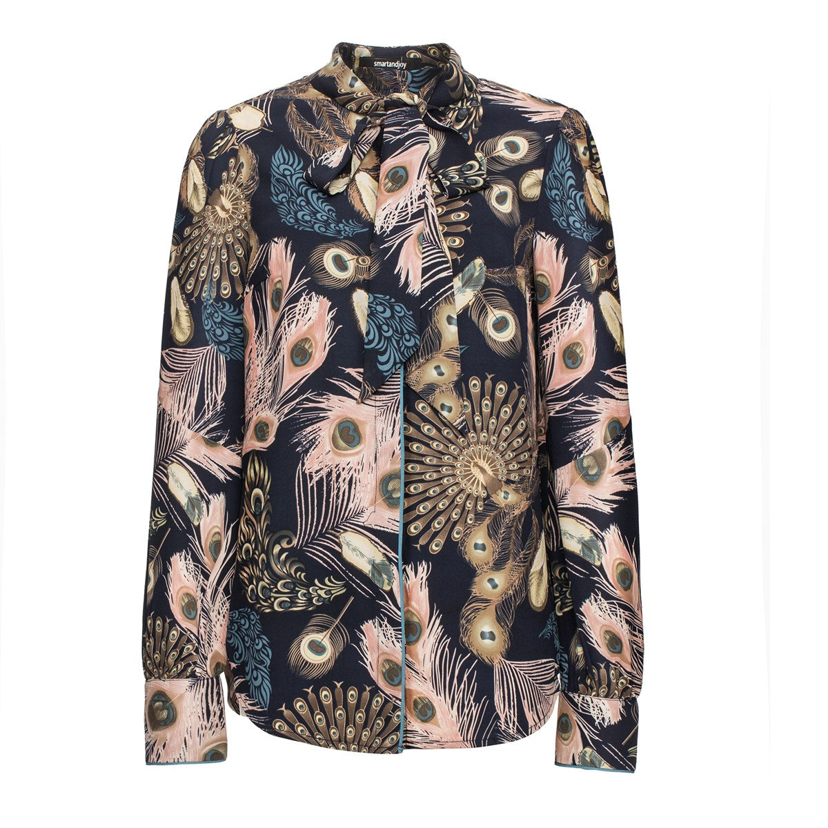 Chemise bohème  à imprimé plumes