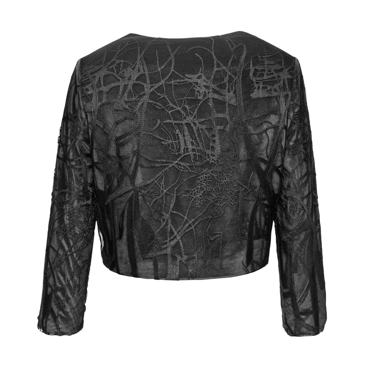Veste courte en dentelle et velours