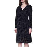 Robe en velours dévoré à encolure V