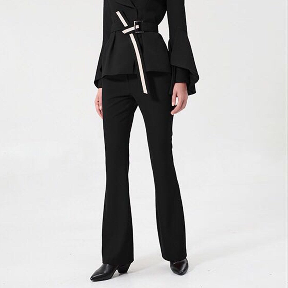 Pantalon long évasé style patte d eph