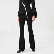 Pantalon long évasé style patte d eph