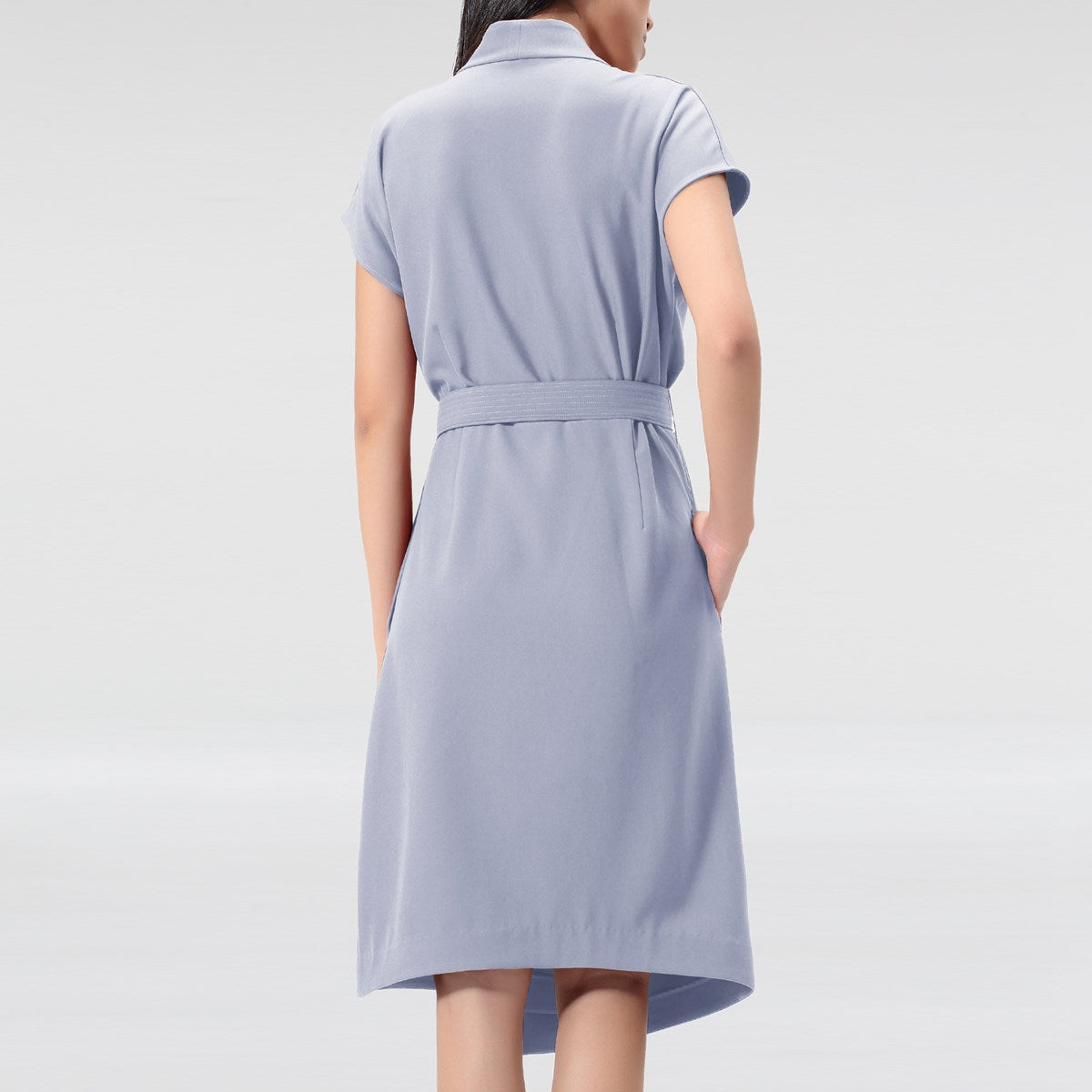 Robe col V effet cache-cœur
