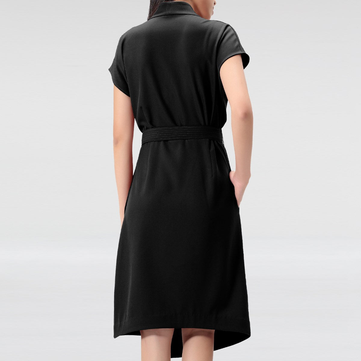 Robe col V effet cache-cœur