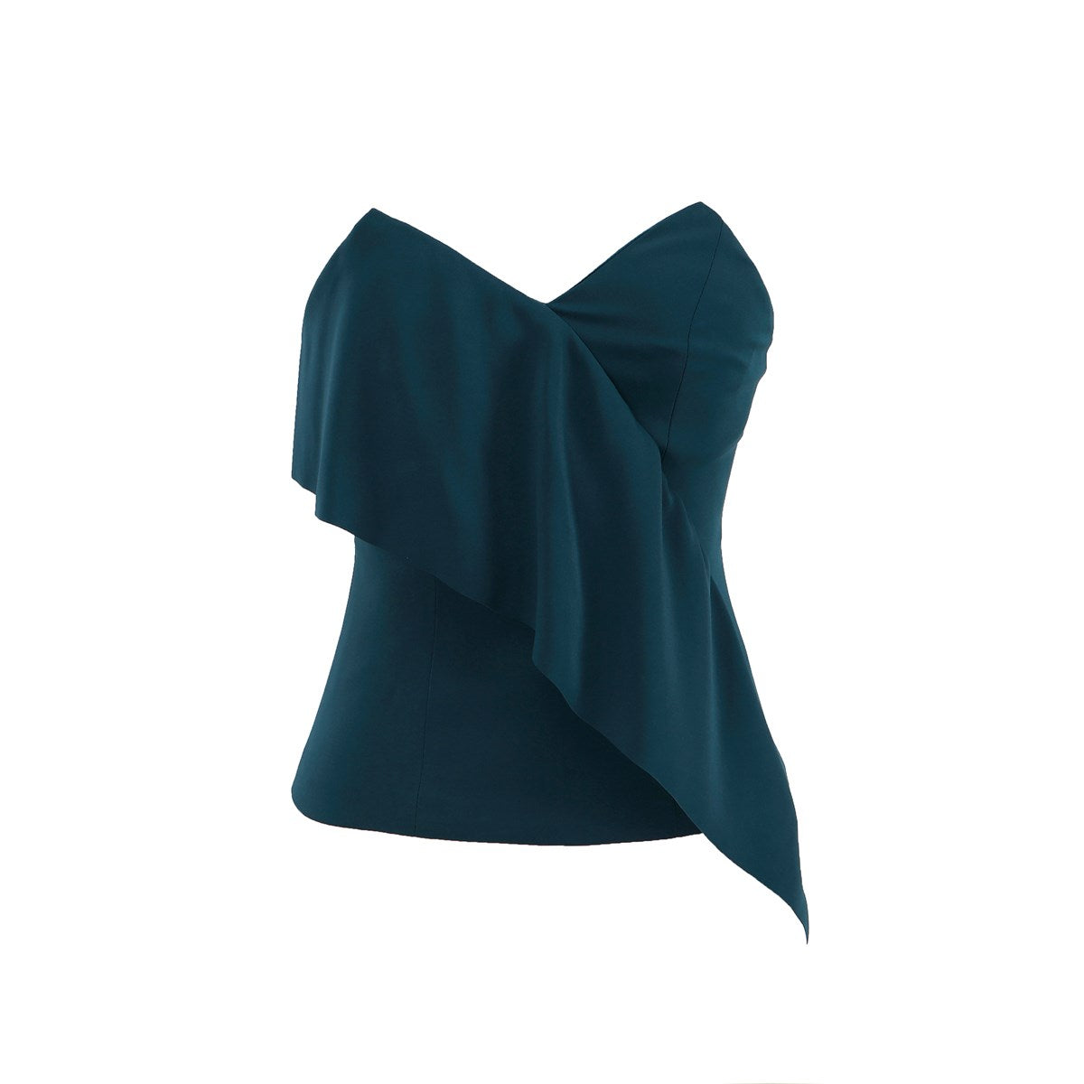 Bustier asymétrique à volants