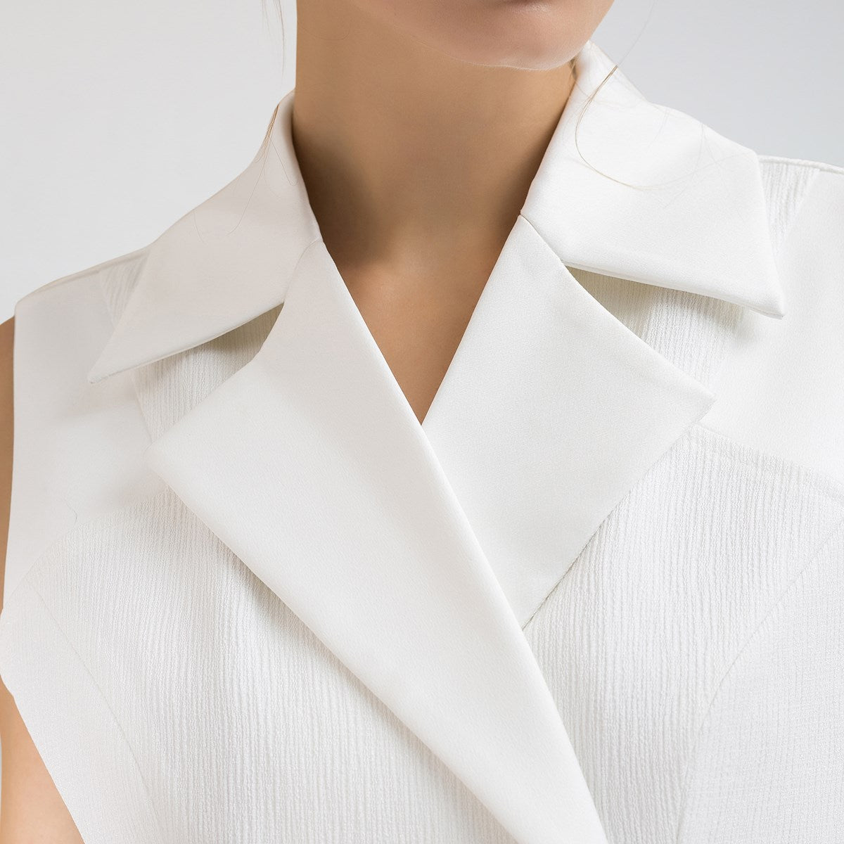 Robe portefeuille tailleur bi-matière