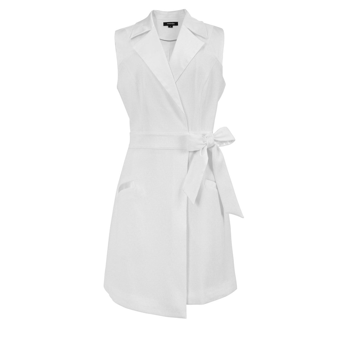 Robe portefeuille tailleur bi-matière