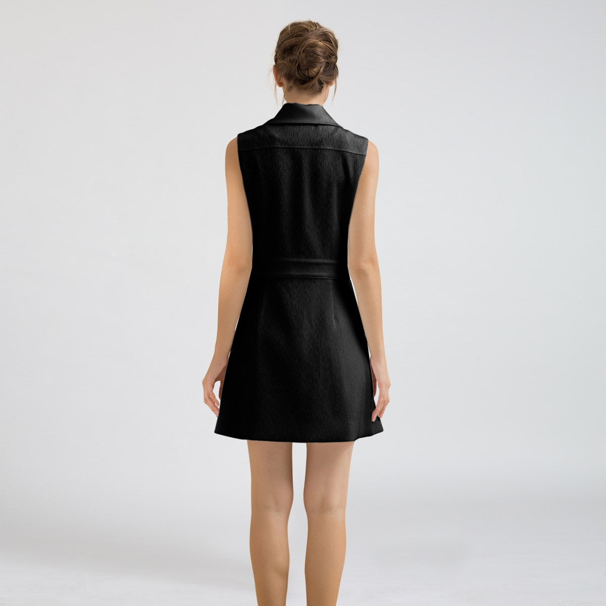 Robe portefeuille tailleur bi-matière