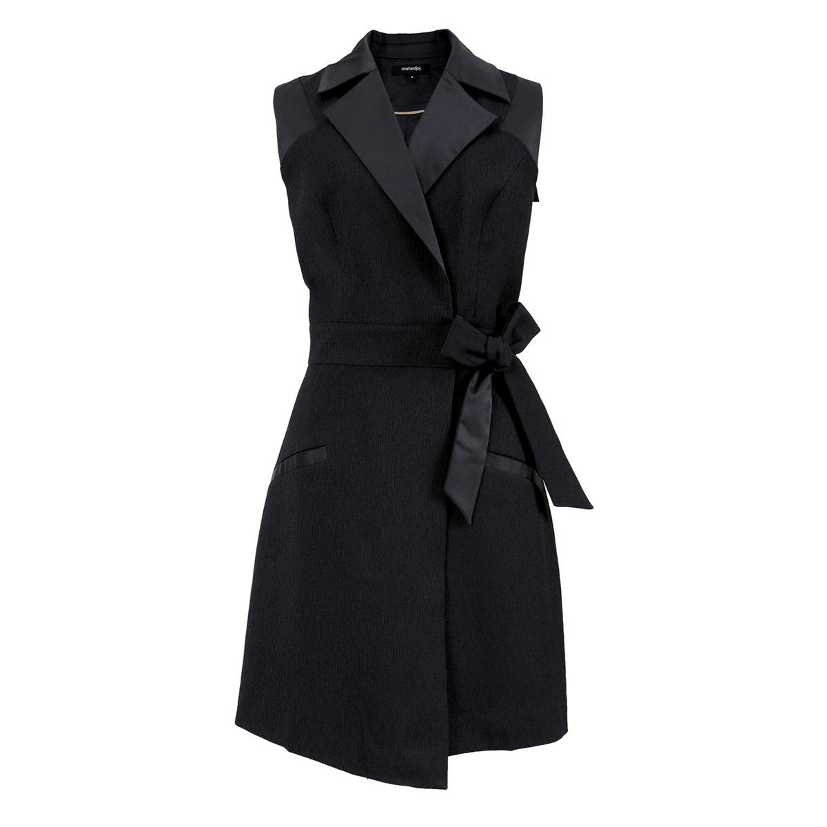 Robe portefeuille tailleur bi-matière