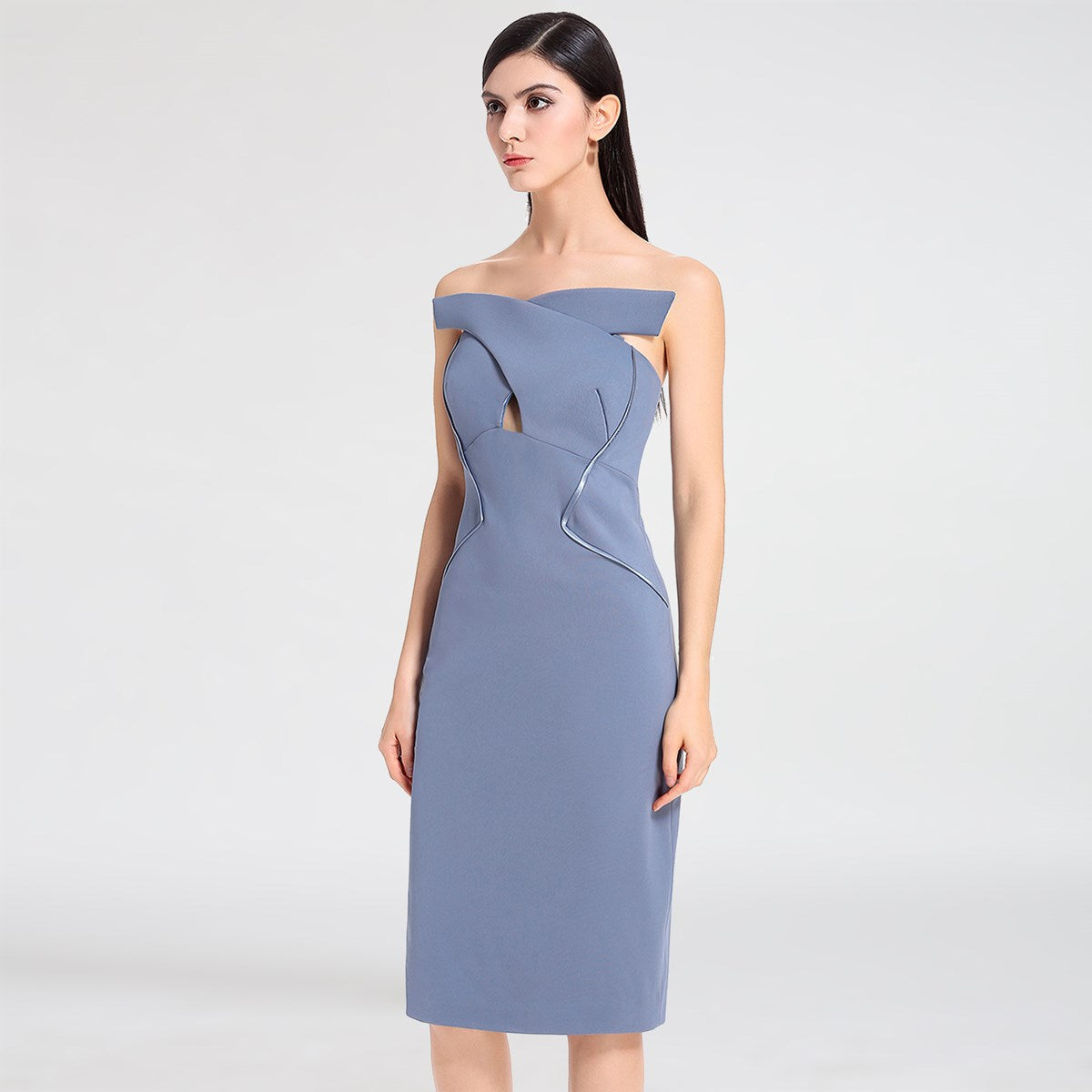 Robe bustier coeur-croisé