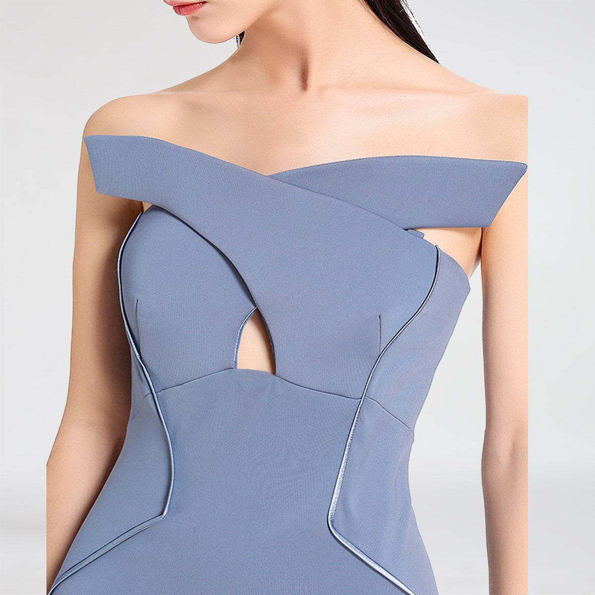 Robe bustier coeur-croisé