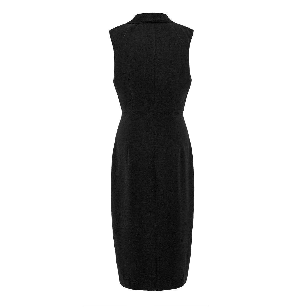 Robe tailleur à col surpiqué