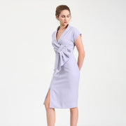 Robe tailleur asymétrique effet drapé
