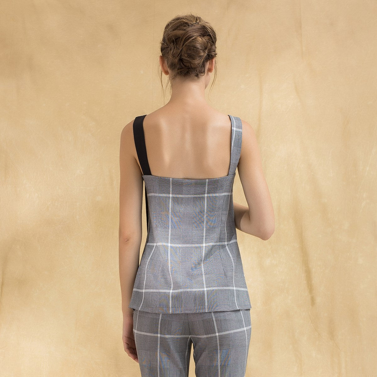 Top tartan évasé