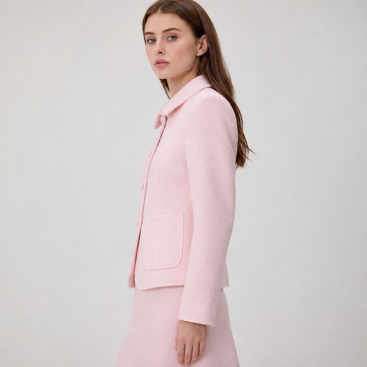 Veste tailleur à col Claudine