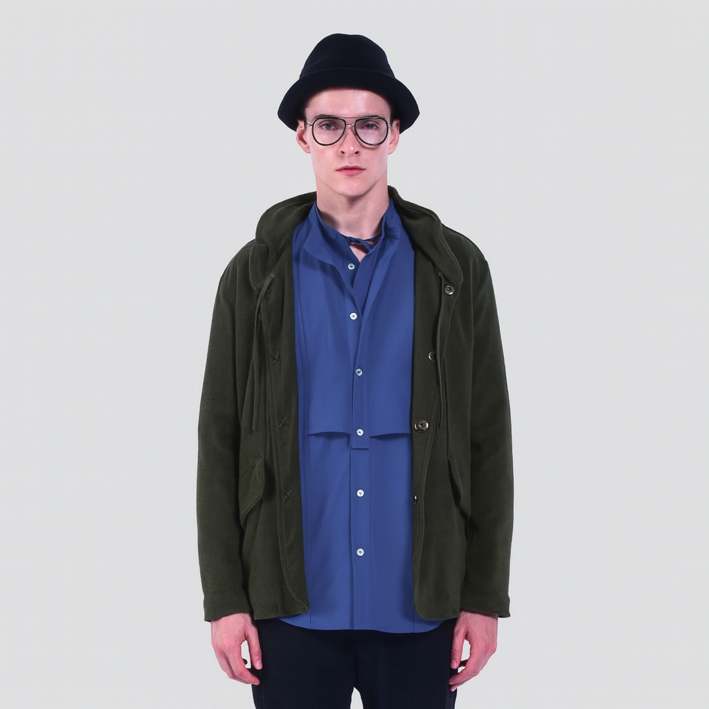 Veste en coton avec capuche doublée imprimée