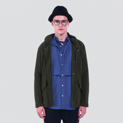 Veste en coton avec capuche doublée imprimée