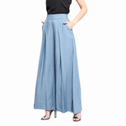 Pantalon large avec panneau de jupe arrière