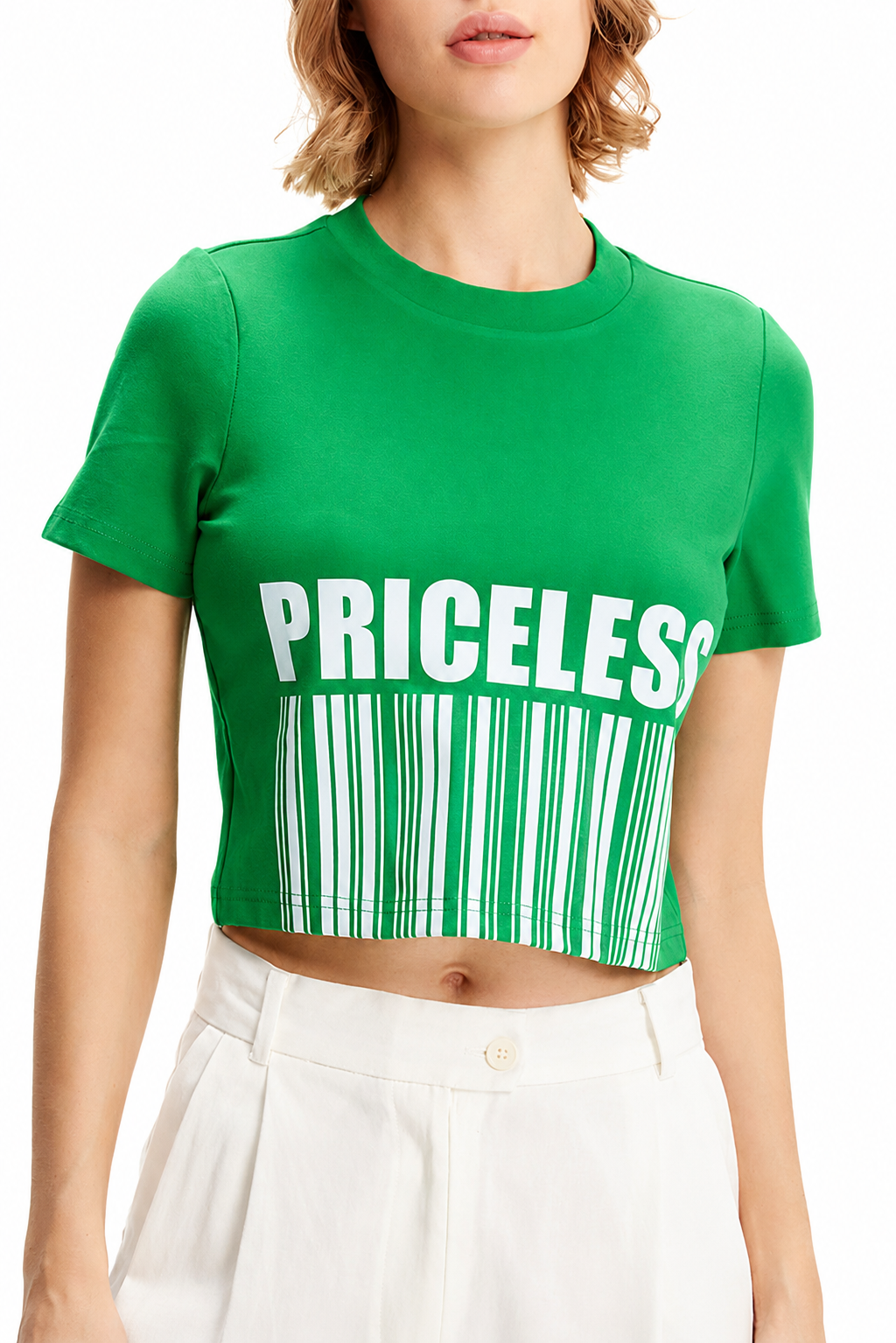 T-shirt court en viscose à imprimé