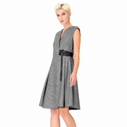 Robe trapèze à effet croisé