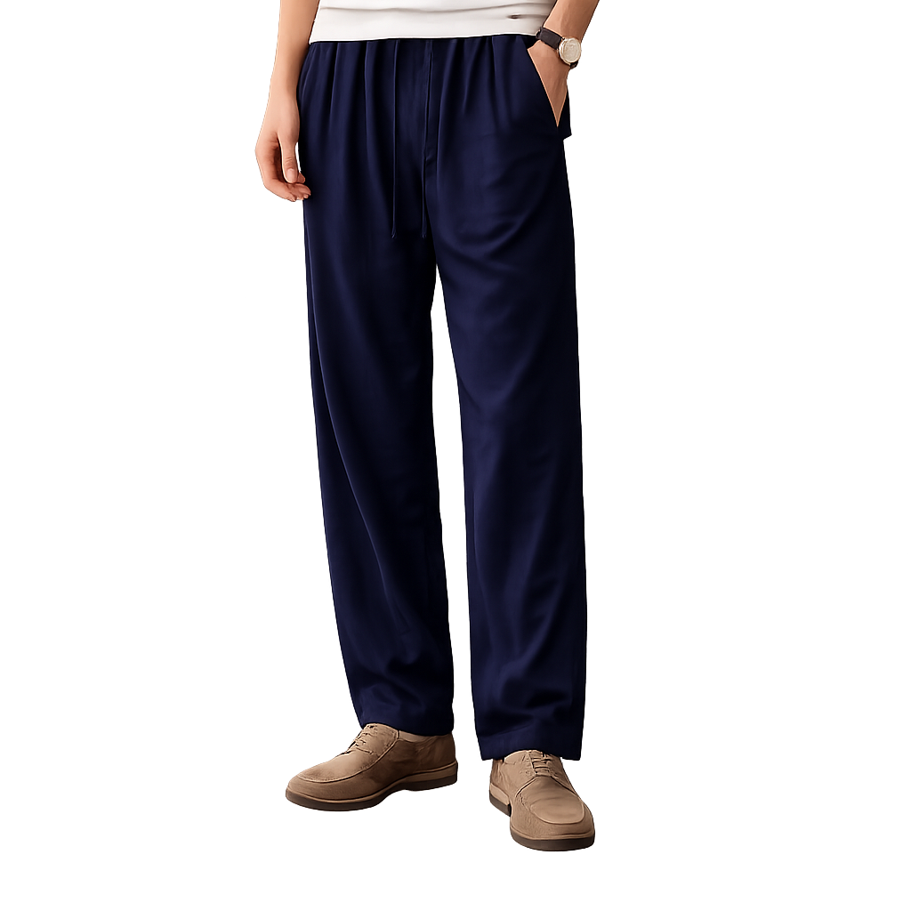 Pantalon Homme Coupe Droite à Cordon