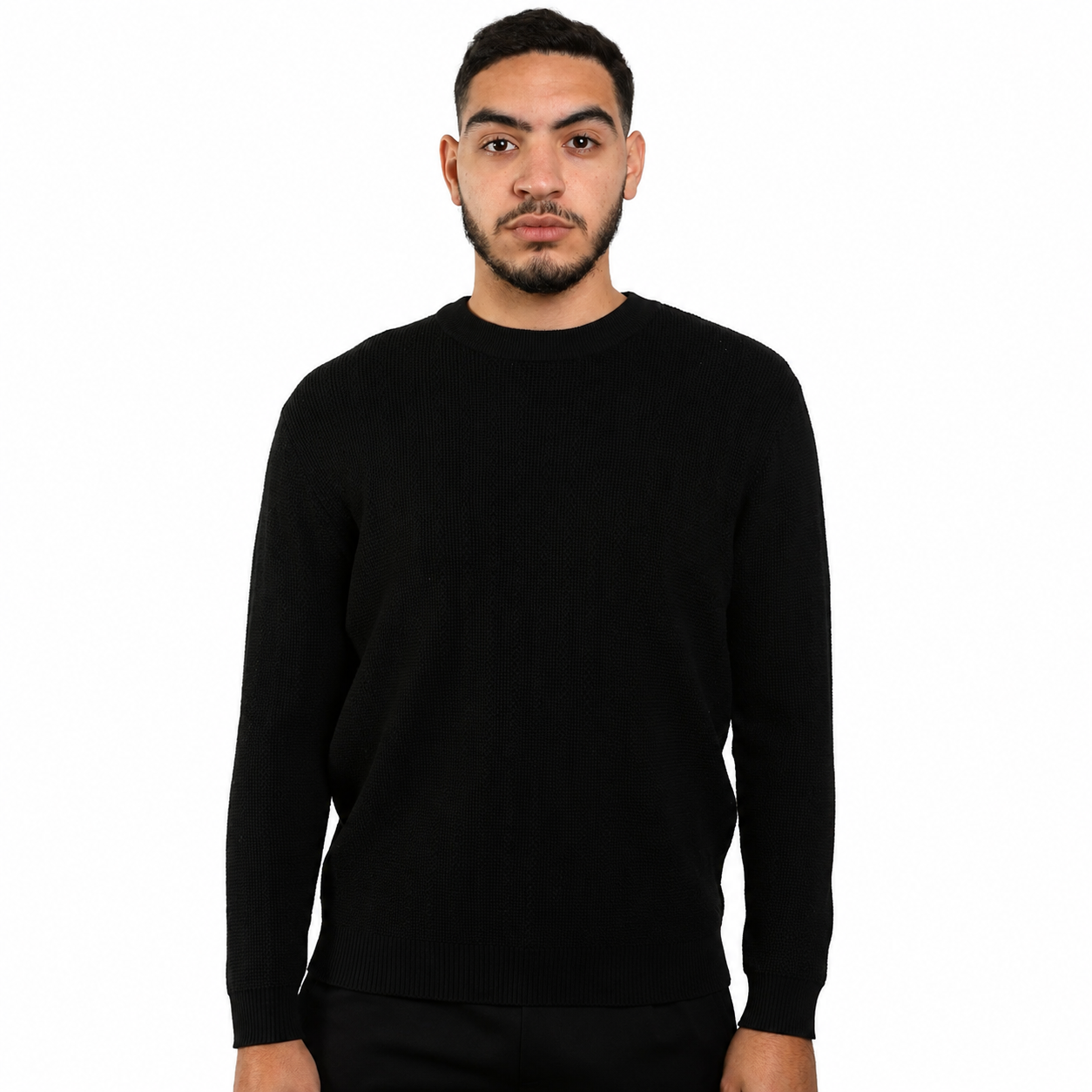 Pull Blanc Texturé en Maille