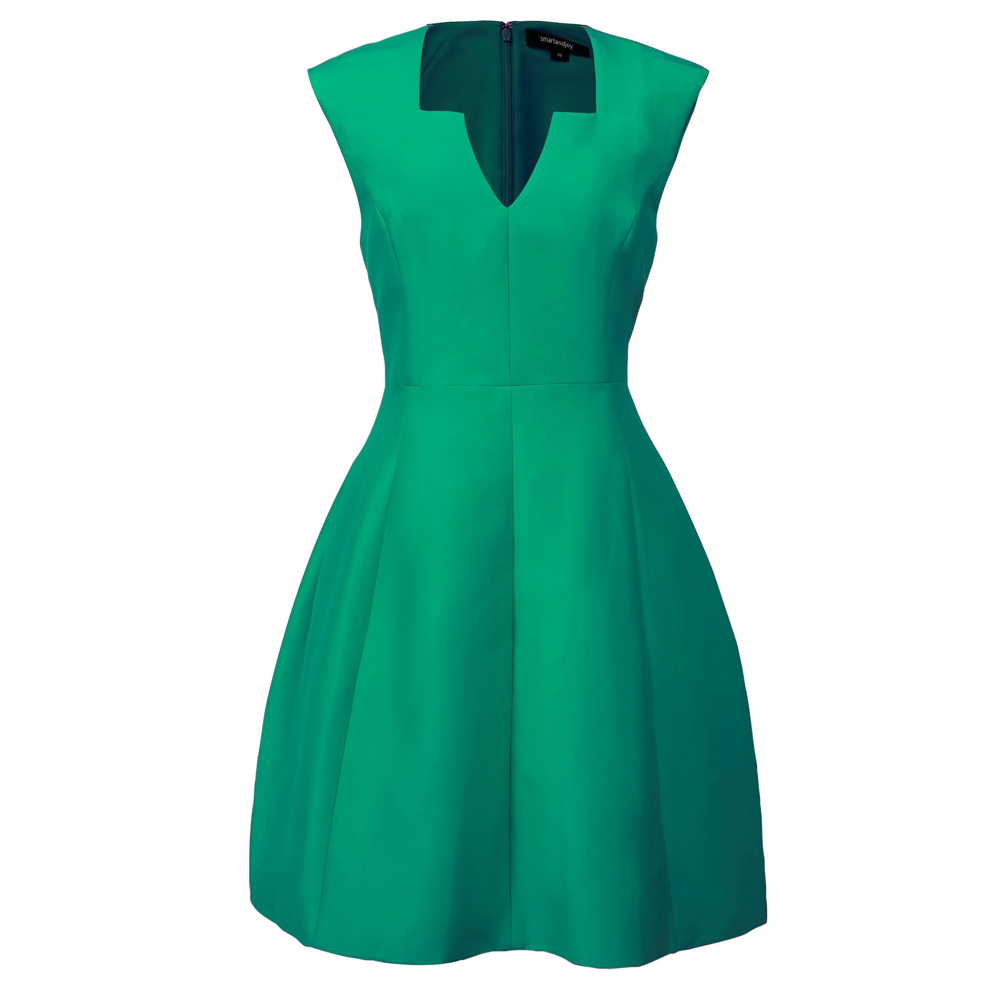 Robe patineuse satin et col V