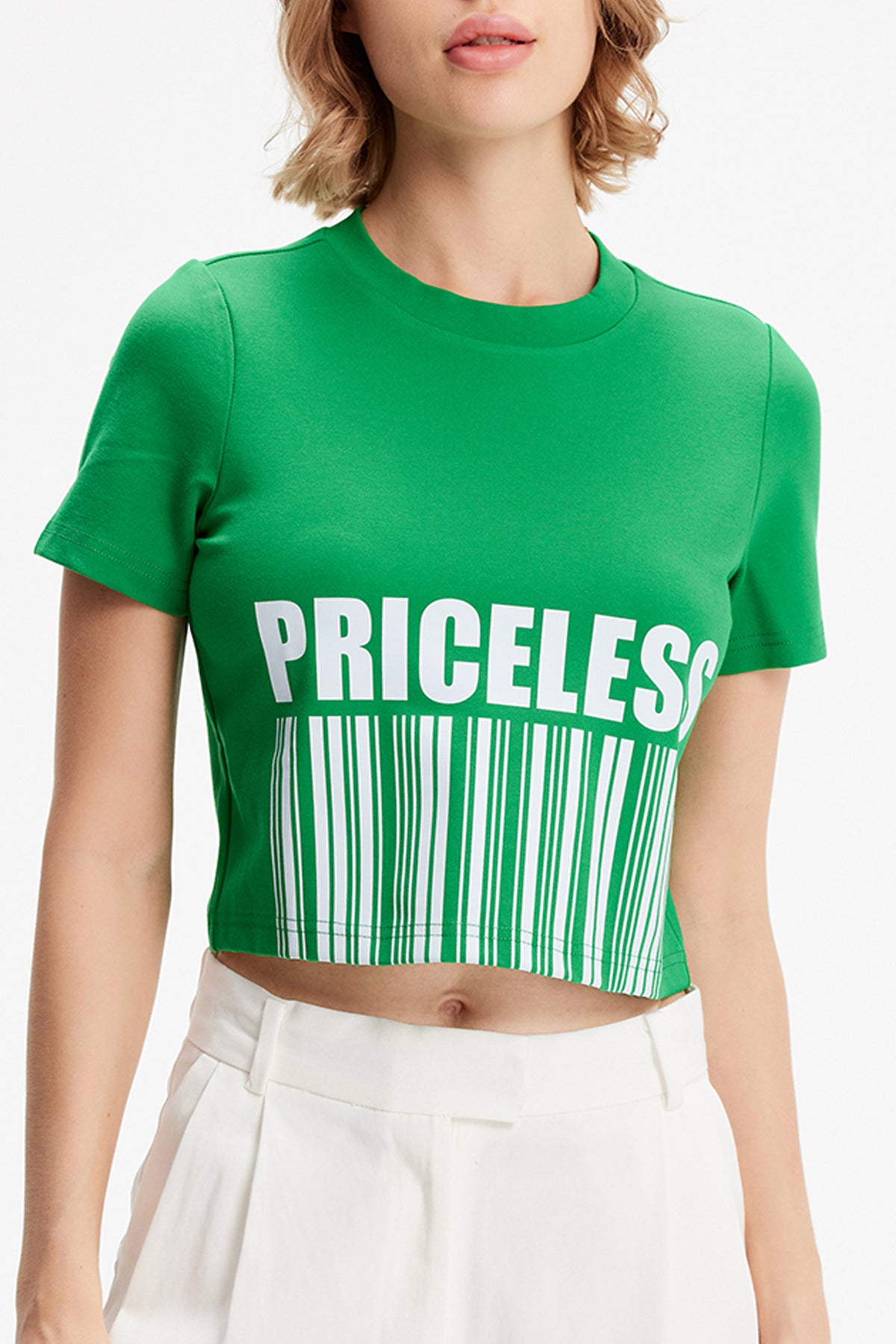 T-shirt court en viscose à imprimé