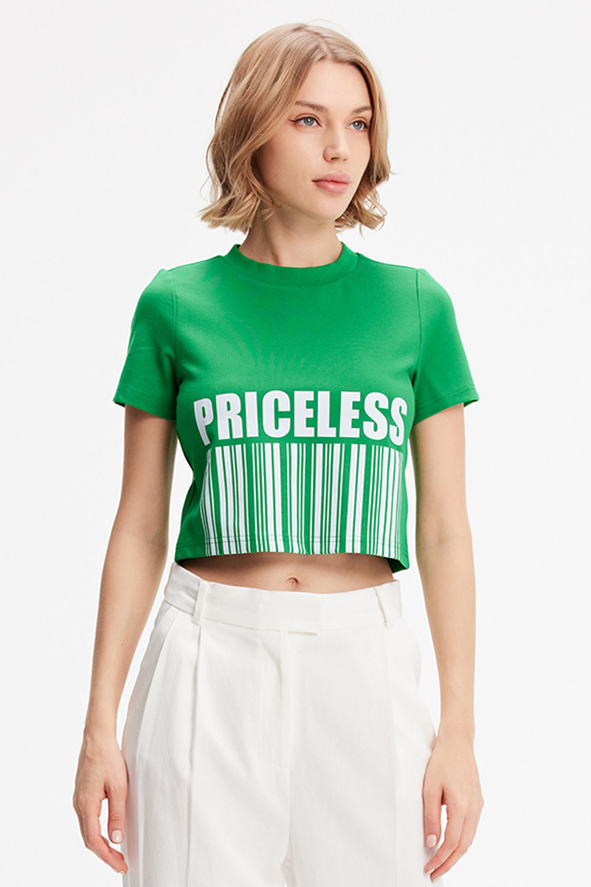 T-shirt court en viscose à imprimé