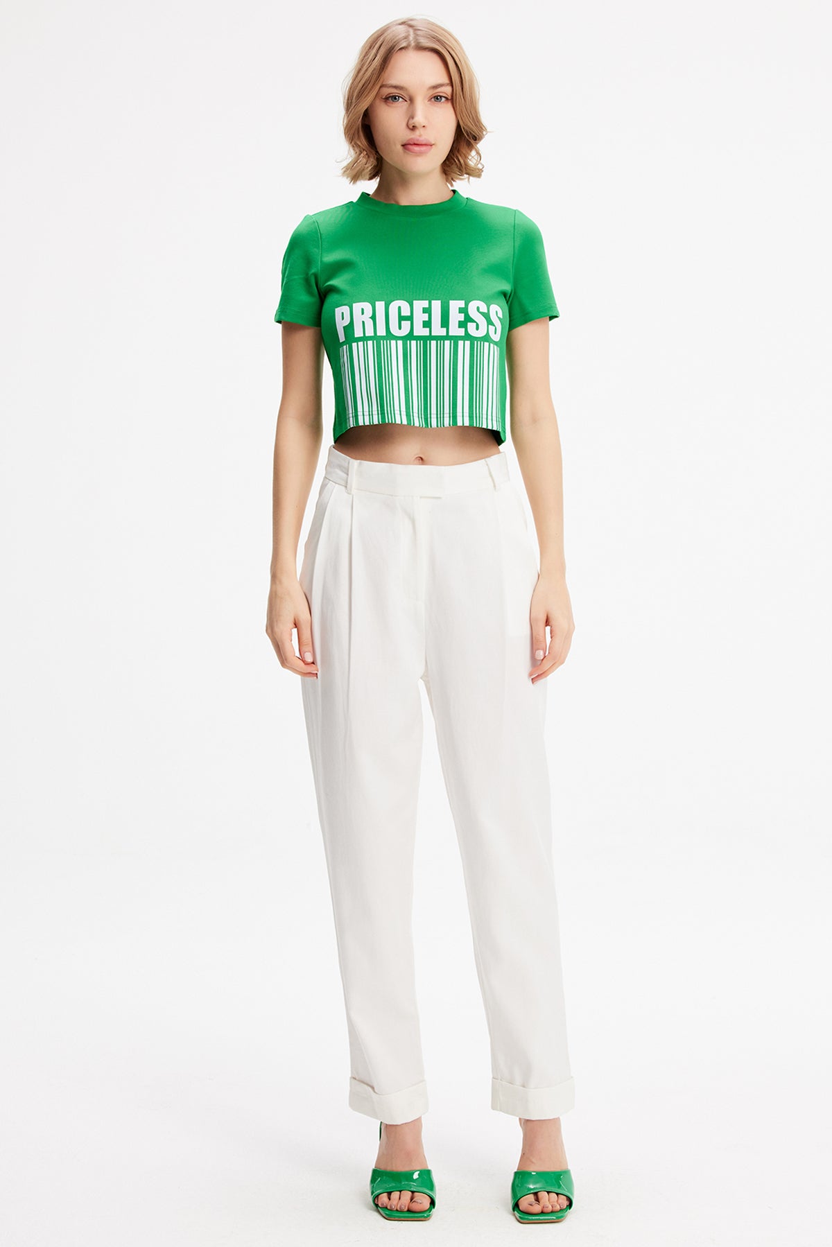 T-shirt court en viscose à imprimé
