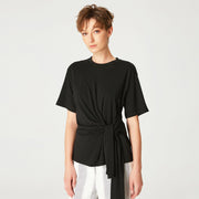 T-shirt a larges panneaux noués devant