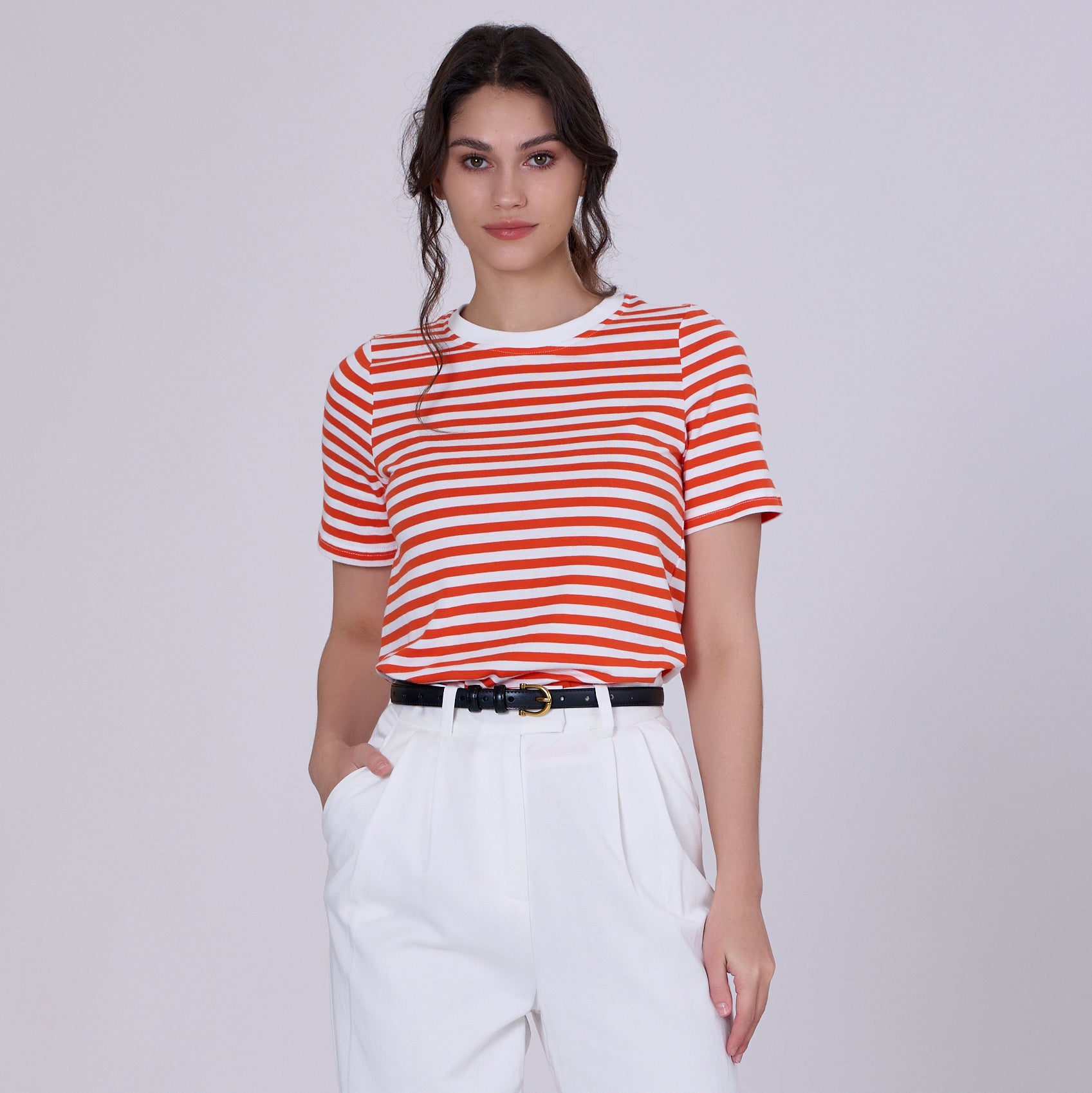 T-shirt marinière en coton