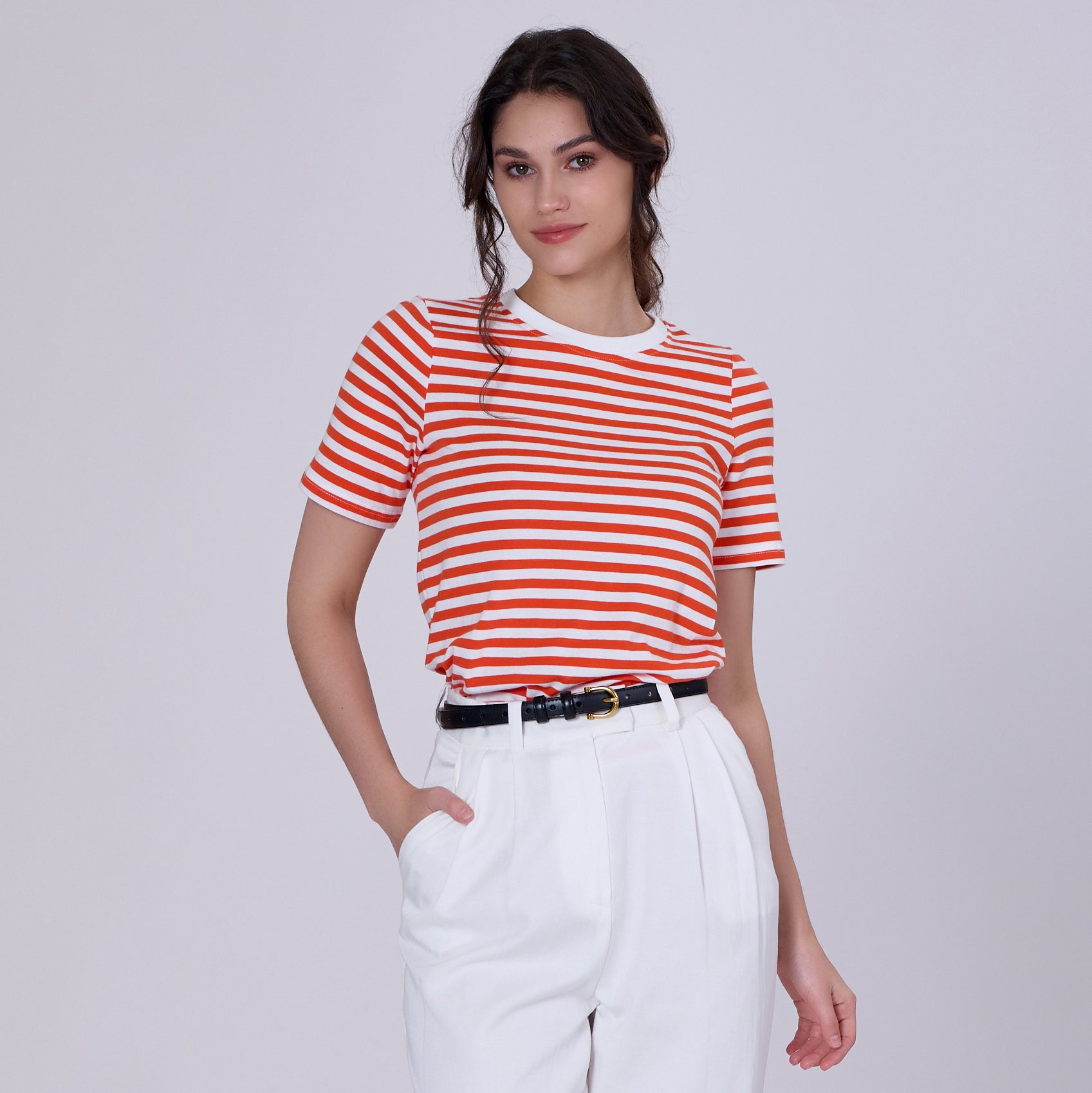 T-shirt marinière en coton
