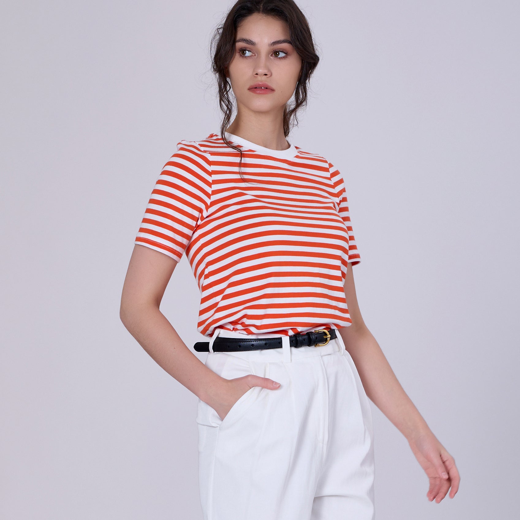 T-shirt marinière en coton