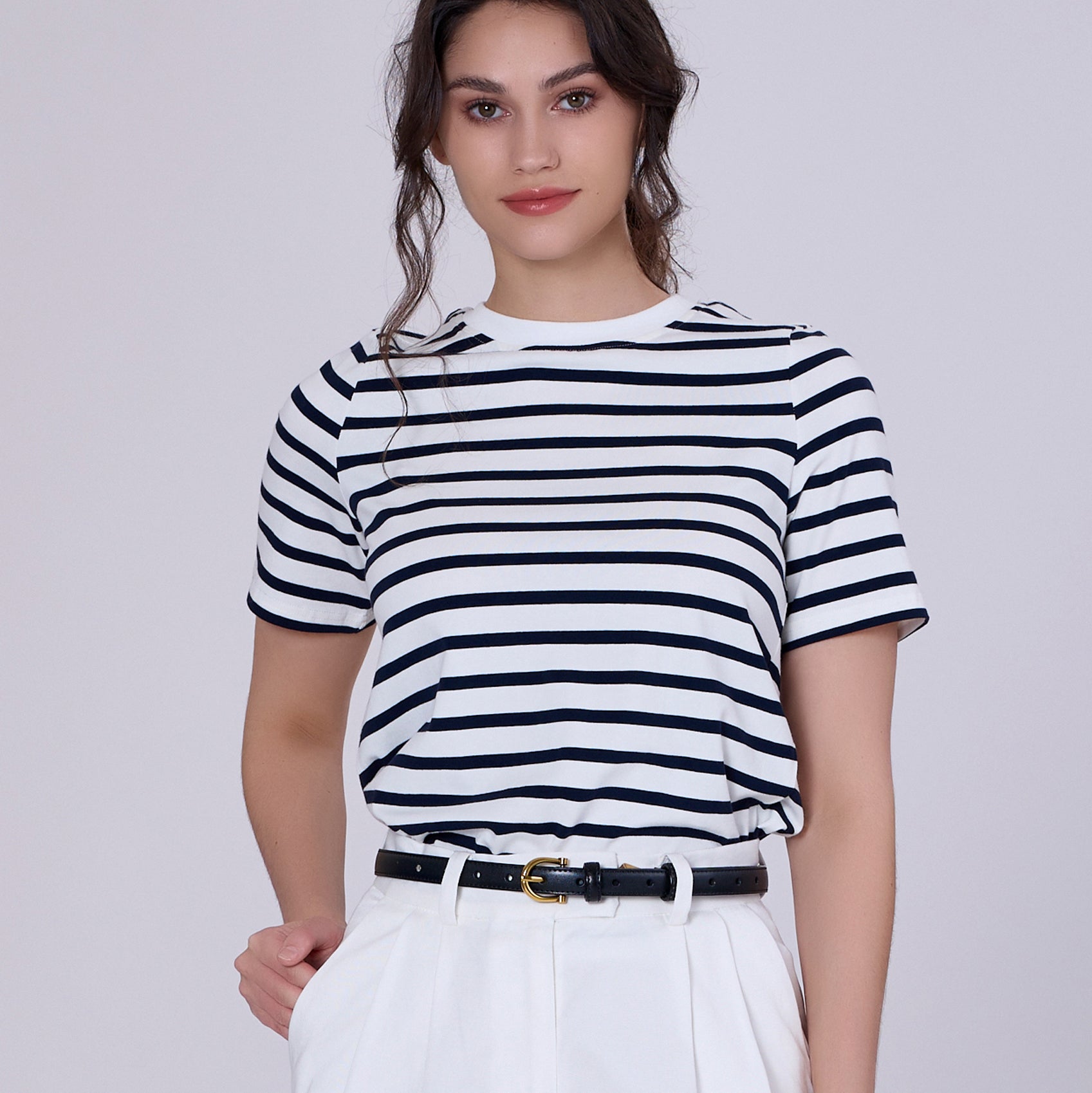 T-shirt marinière en coton